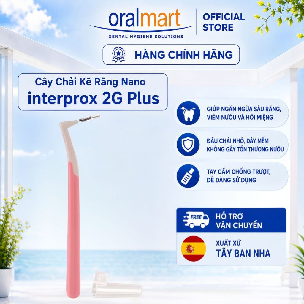 Interprox 2G Plus Interdental Brush Nano - สีชมพู 0.6 มม. (1 ชิ้น)