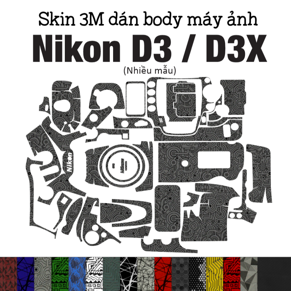 สติ๊กเกอร์ผิว 3M สําหรับ Nikon D3 / D3X (หลายรุ่น) | ฟิล์มกันรอยสําหรับตัวกล้อง nikon d3