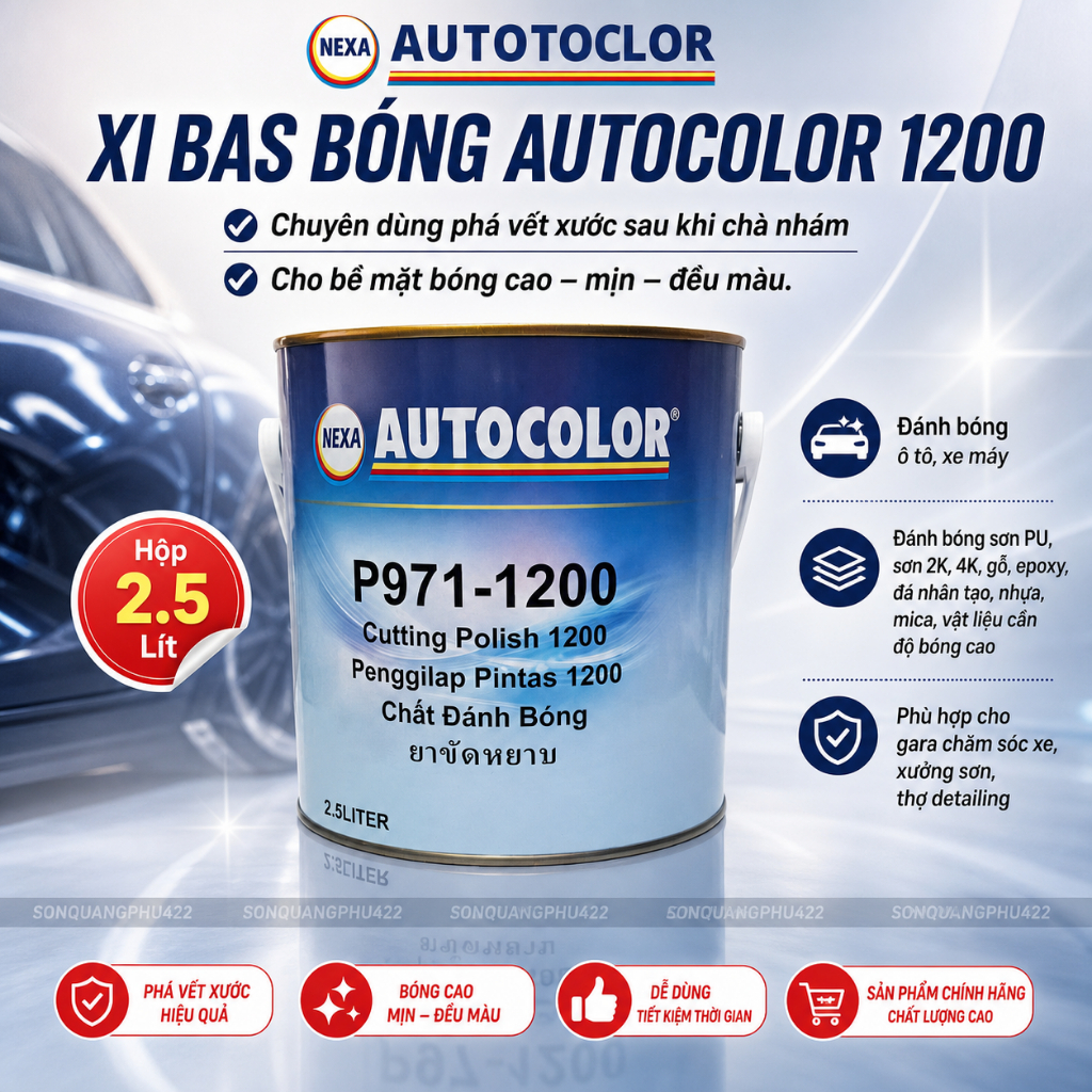 ราคาพร้อมภาษีมูลค่าเพิ่ม - ชามขัดเงารถยนต์ Autocolor P971-1200 | การกําจัดรอยขีดข่วน ขัดเงา ขัด บาส 