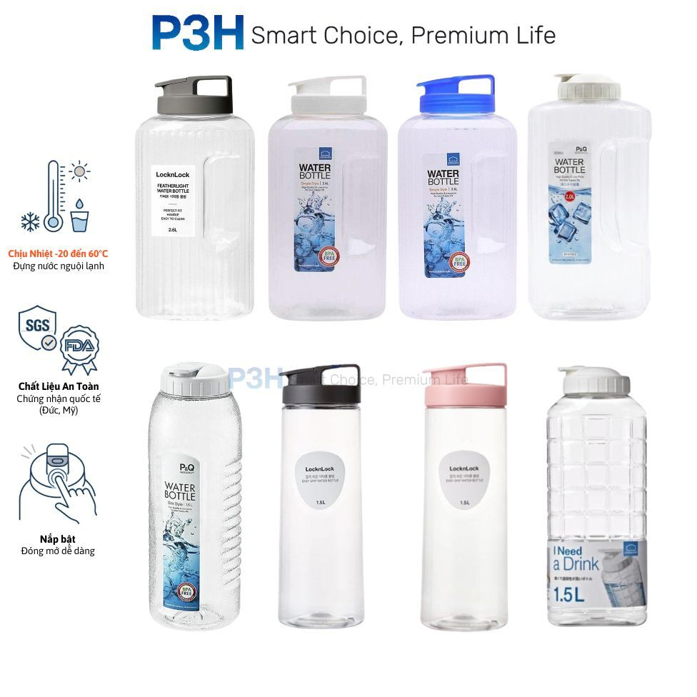 LocknLock ขวดน้ําความจุ 1L ถึง 2.6L BPA Free HAP739 HAP814 HAP731 P-00077 P3H Store