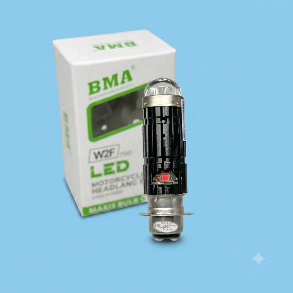 ของแท้ BMA W2F Bi-S ทรงกลม Led ไฟหน้า M5/T9 25W ฐาน Strong Light ติดตั้ง Wave, Dream Cub Sirius Taur