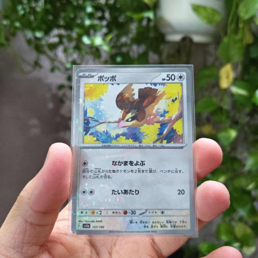 การ์ด Pokemon Japanese Pidgey (Mirror Holofoil) 137/190