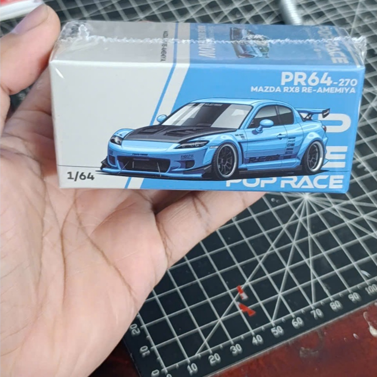 โมเดลรถแท้ Poprace Mazda Rx8 Re Amemiya 1/64 PR64-270