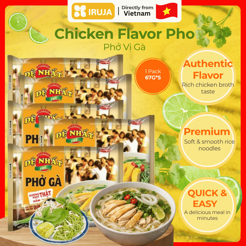[IRUJA VIETAM] THE MOST BEAUTIFUL CHICKEN PHO 67G (COMBO X5)