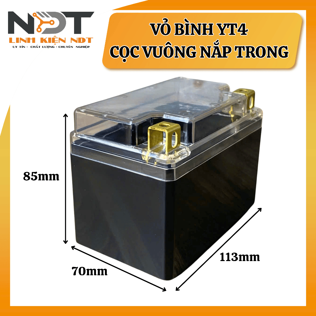 YT4 BOTTLE CASE WITH SQUARE LID - ฝาครอบขวดเท่านั้น - ส่วนประกอบ NDT