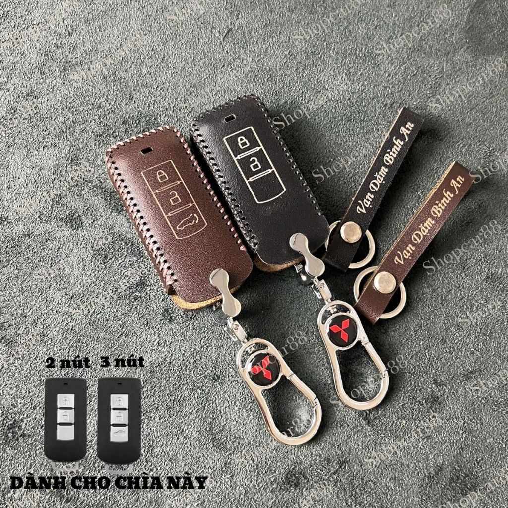 [PREMIUM] เคสกุญแจหนังสําหรับ Mitsubishi Xpander, Outlander, Attrage, Triton, Pajero, Xforce, ปลายทา