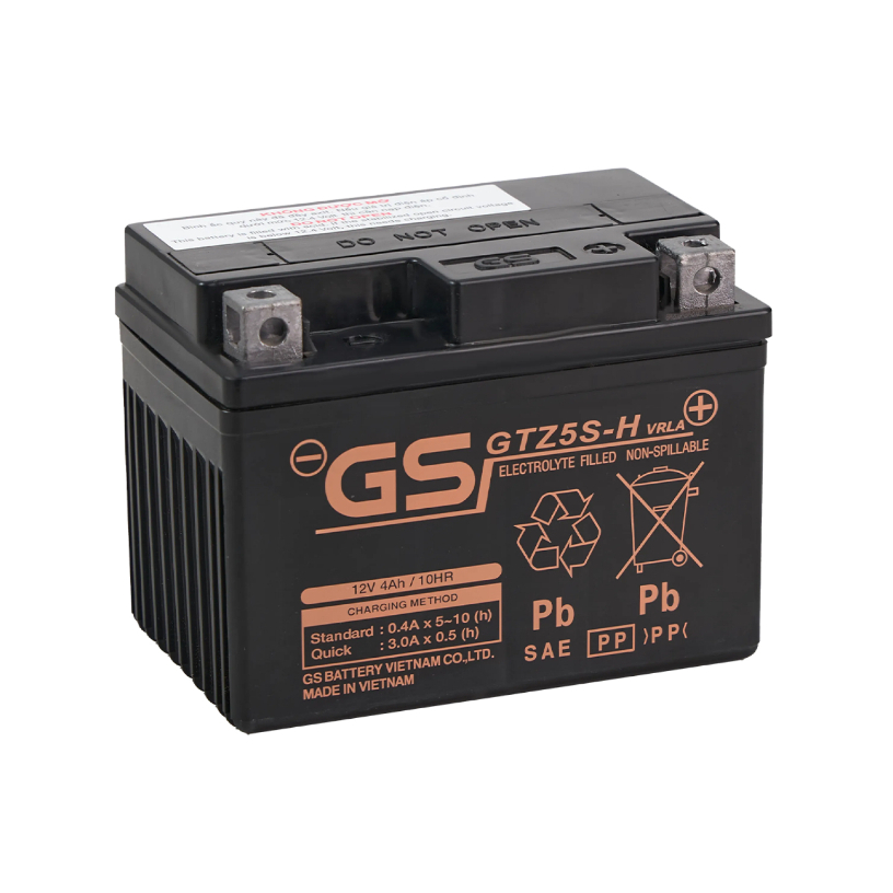แบตเตอรี่มอเตอร์ไซค์ GS GTZ5S-H (12V-4Ah)