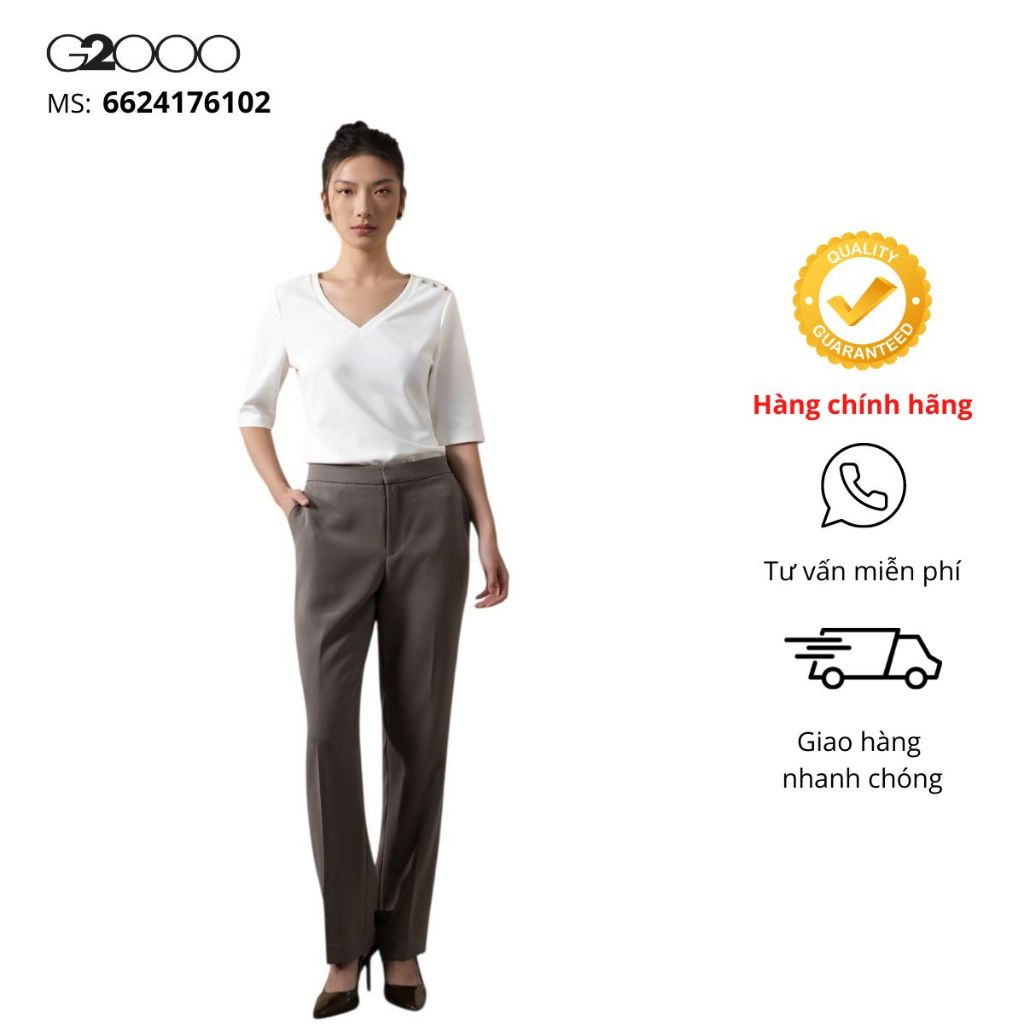 เสื้อยืดผู้หญิง G2000 สีขาว