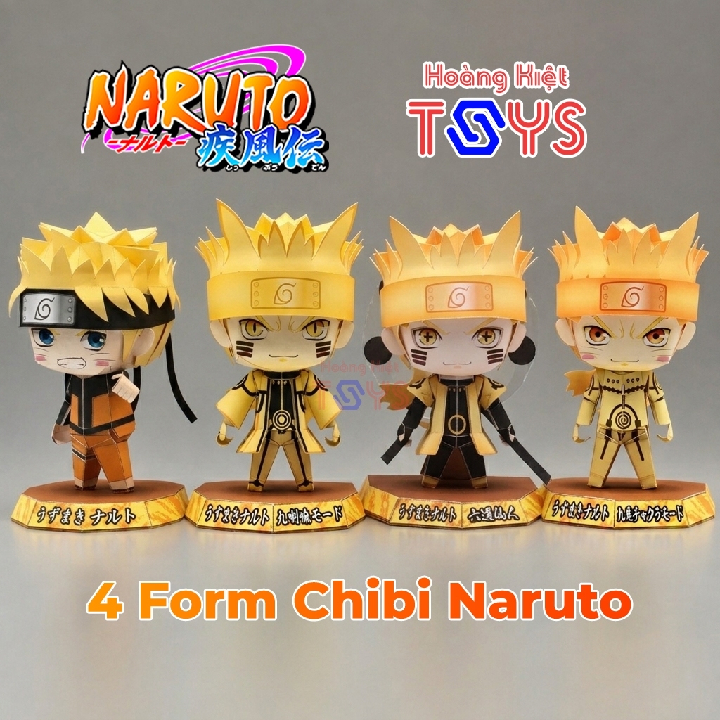 4 Forms Chibi Naruto โมเดลกระดาษตัวละครอนิเมะ [Naruto Shippuden]