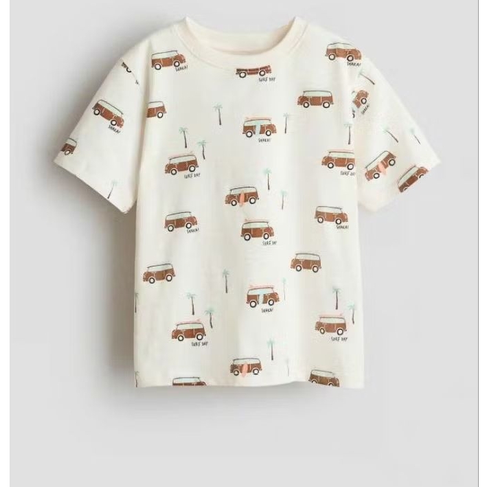 เสื้อยืดรถยนต์ H&M สําหรับเด็ก 4-8Y