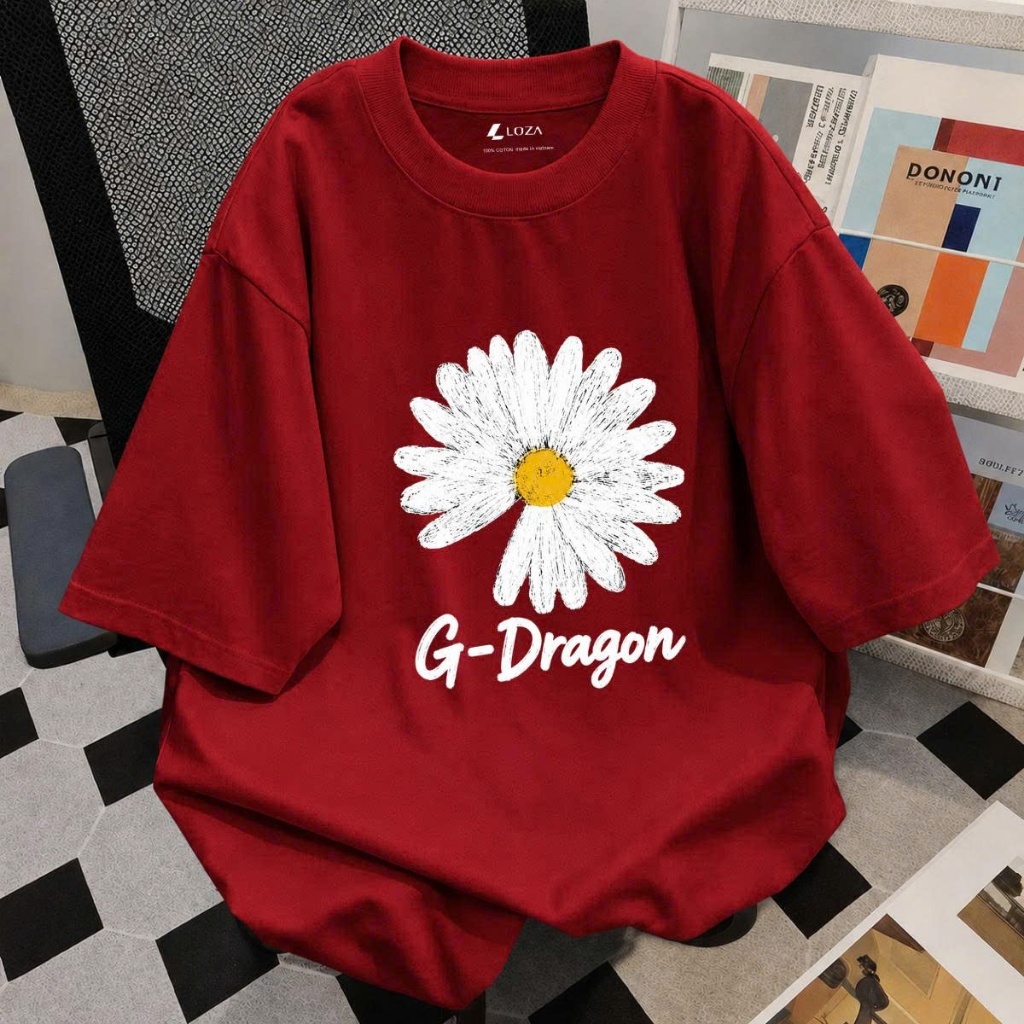 เสื้อยืด Unisex สําหรับผู้ชายและผู้หญิง พิมพ์ลาย G-DRAGON ผ้าคอตตอน 100% LOZA UX30 - US002