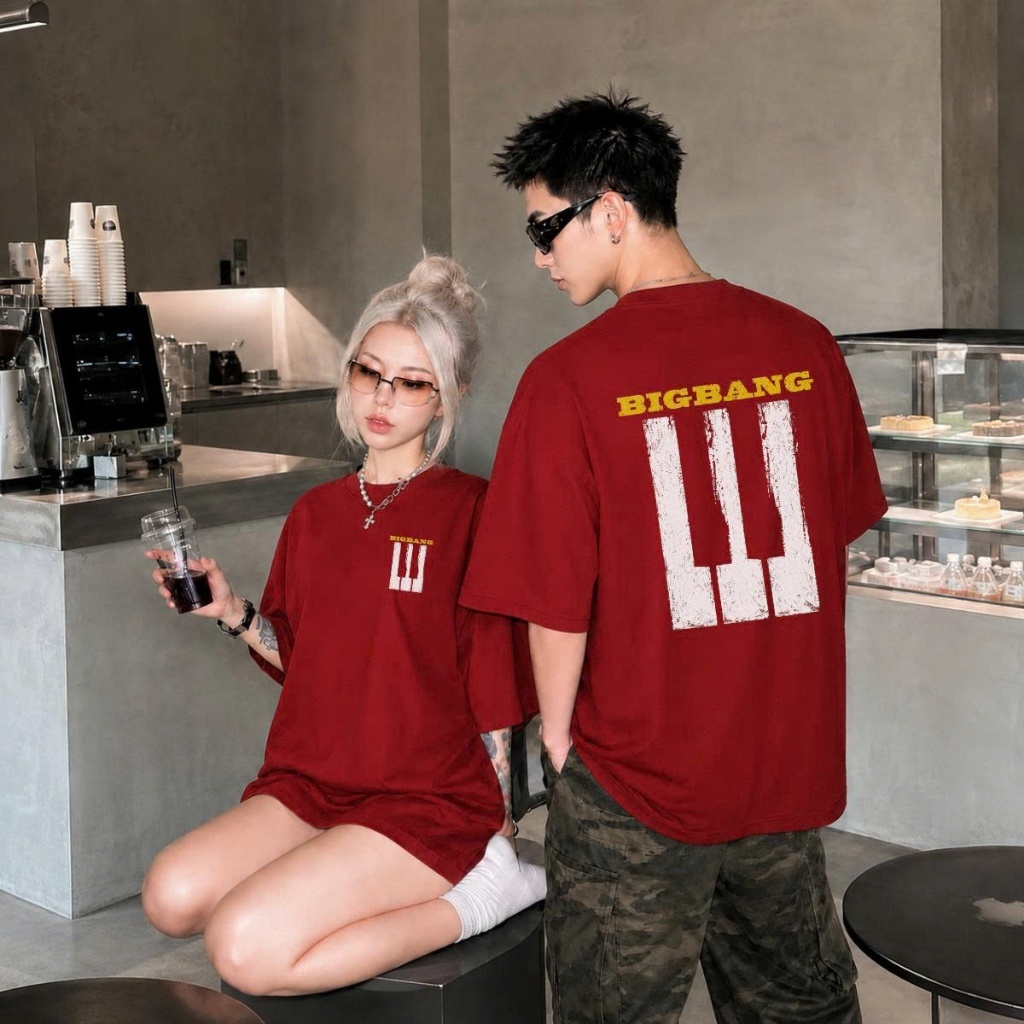เสื้อยืด Unisex สําหรับผู้ชายและผู้หญิง พิมพ์ลาย BIGBANG ผ้าคอตตอน 100% LOZA UX30 - US8655