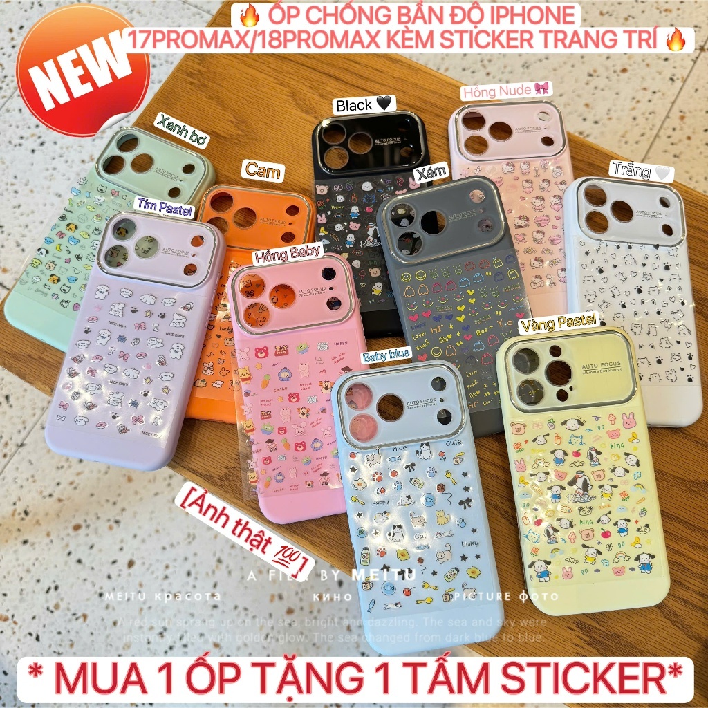 [HOT ANTI-DIRTY - FREE STICKER] IPHONE Case 17PRPOMAX ANTI-DIRTY BASIC - Sunny Case