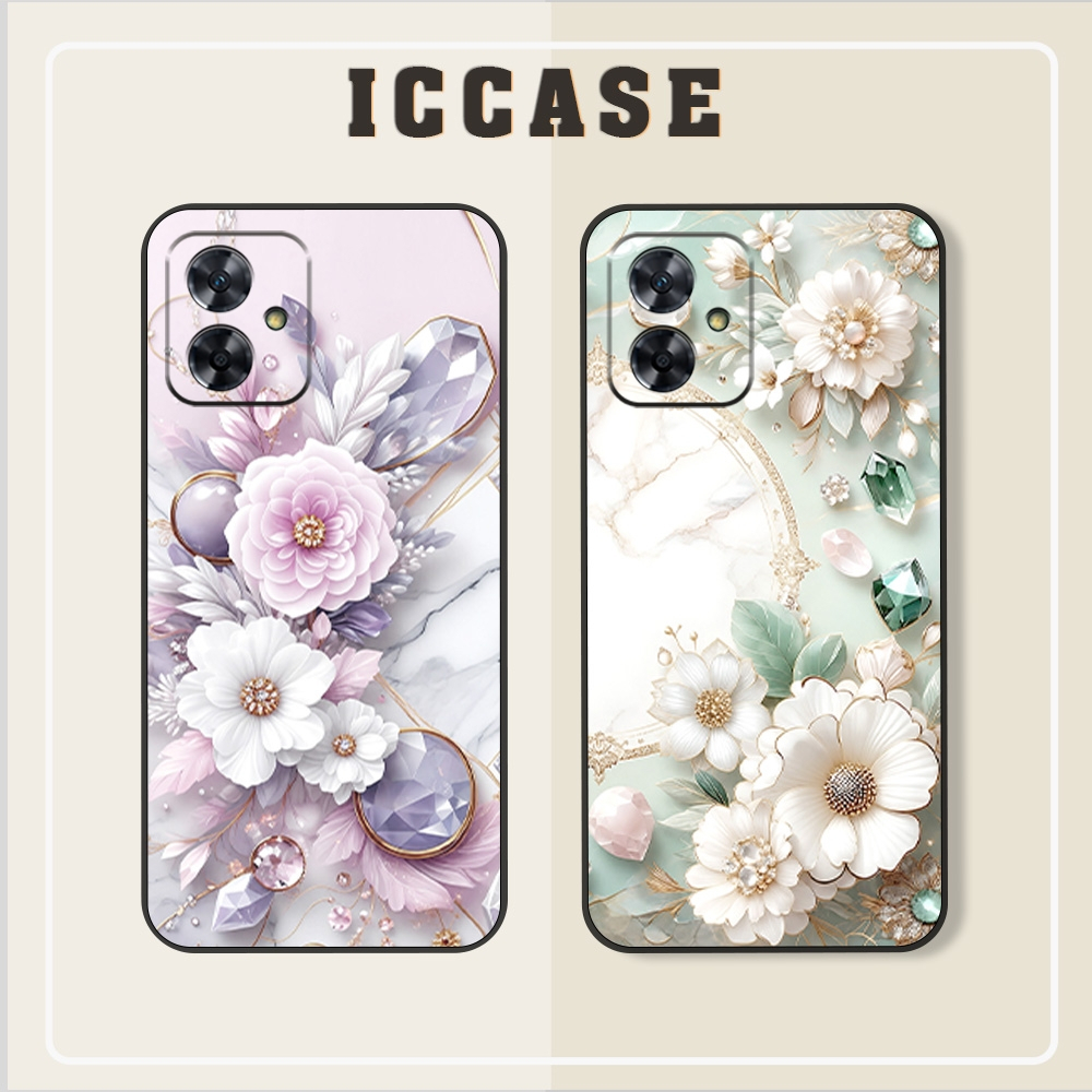 เคสสําหรับ Oppo A5 2025, A5 Pro/ OPPO A5X, A5i. A5i Pro Flower Shape สําหรับผู้หญิงสวย