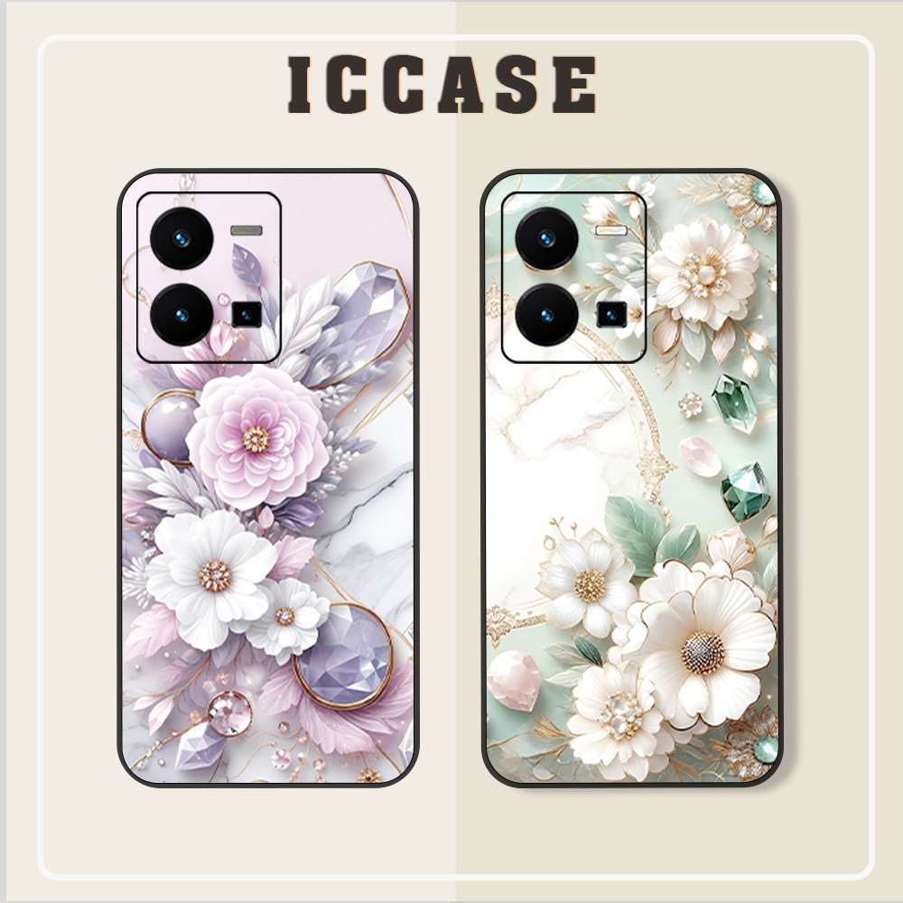 เคส Vivo Y35 Flower สําหรับผู้หญิงสวย