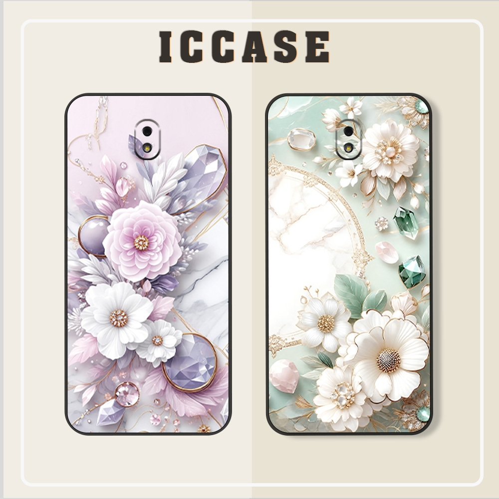 Samsung J7, J7 Pro, J7 Prime, J7 DUO Flower Case สําหรับผู้หญิงสวย