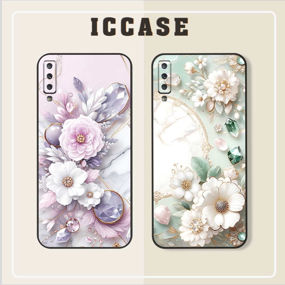 Samsung A3 2016, A5 2016, A7 2016 Flower Case สําหรับผู้หญิงสวย