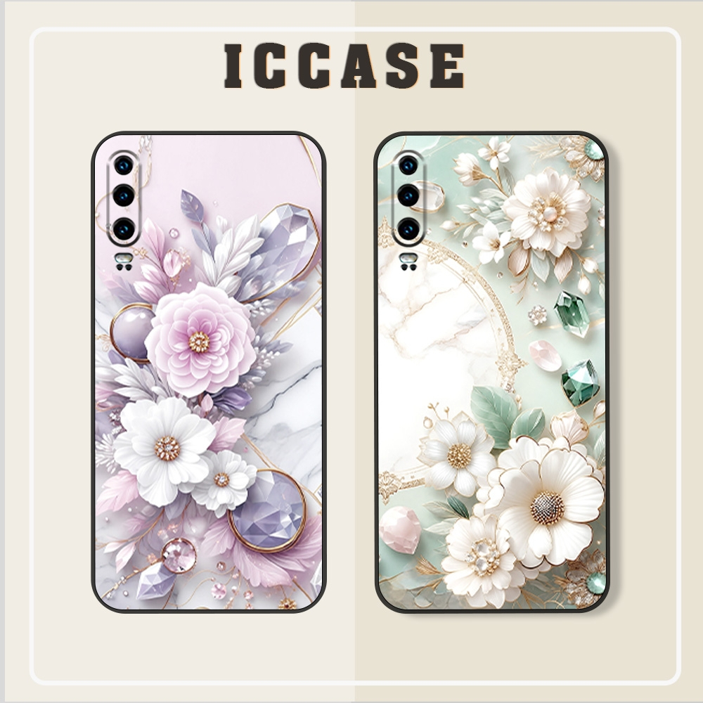 Huawei P20/P30/P40 pro Flower Case สําหรับผู้หญิงสวย