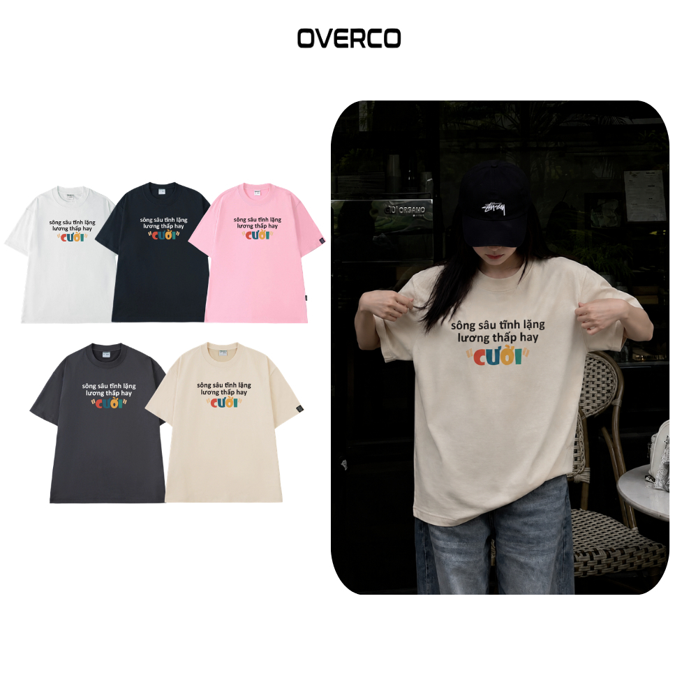 เสื้อยืด Unisex Deep River Quiet Low Salary หรือ "WIN" ผ้าฝ้ายคุณภาพสูงสุดเท่ Overco -O1A146
