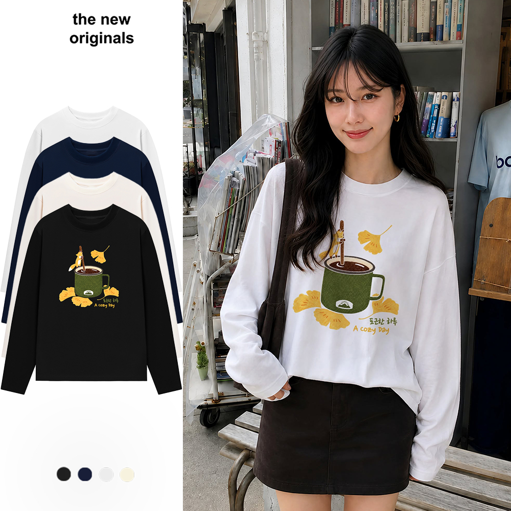 เสื้อยืดแขนยาว "A Cozy Day" ใหม่ - TL2955TL