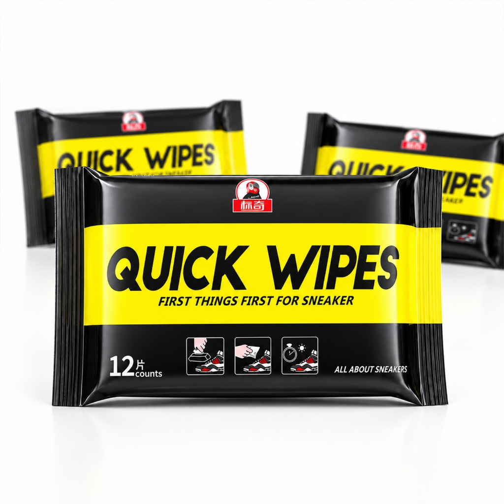QUICK WIPES Sneaker WIPES รองเท้าสะอาดอย่างล้ําลึก ทําความสะอาดได้อย่างมีประสิทธิภาพได้อย่างรวดเร็ว