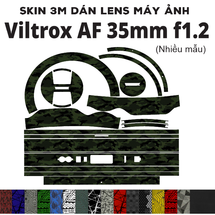 เลนส์ 3M Skin for Viltrox AF 35mm f1.2 (มีให้เลือกหลายรุ่น) | สติ๊กเกอร์กันรอยเลนส์กล้องขนาด 35 มม. 