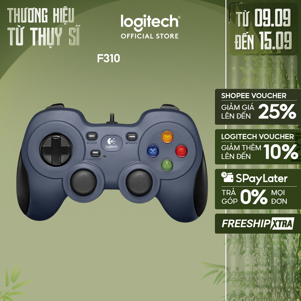 คอนโซลเกมแบบมีสาย Logitech F310 - ปุ่มการเคลื่อนไหว D-Pad 4 ปุ่ม Android TV