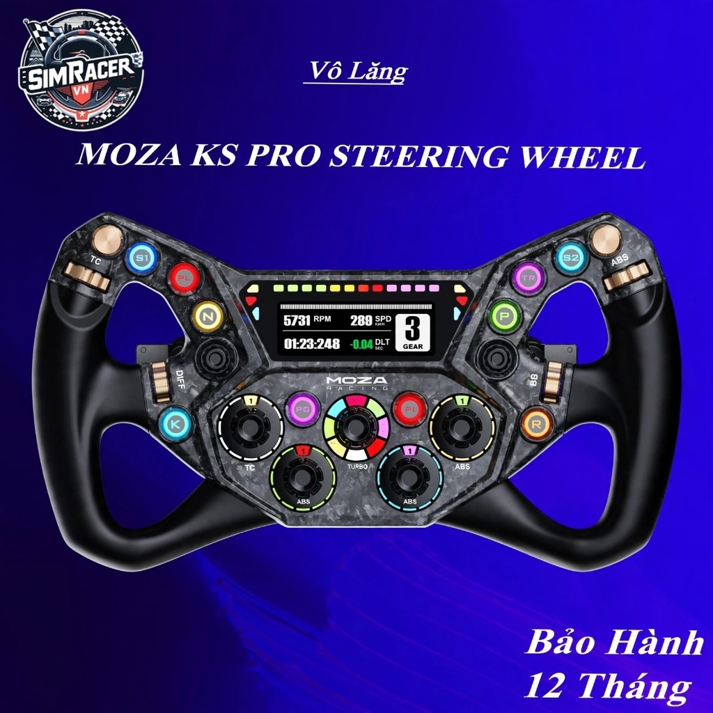 [MOZA Racing] พวงมาลัย MOZA KS Pro – พรีเมี่ยมพร้อมหน้าจอ HD | SimracerVN