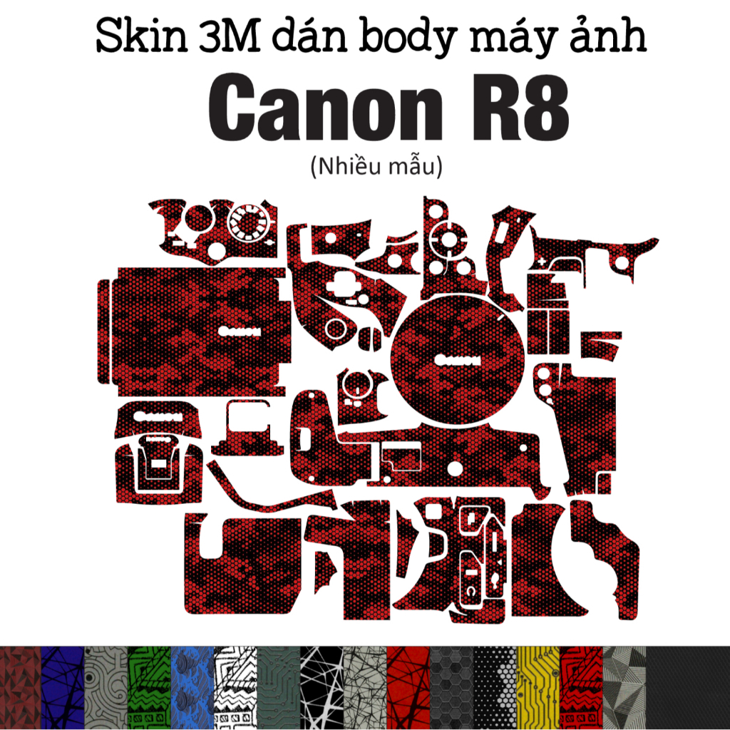 สติ๊กเกอร์ 3M Skin สําหรับ Canon R8 [หลายรุ่น] | ฟิล์มกันรอยตัวกล้อง ร8 กันลื่น