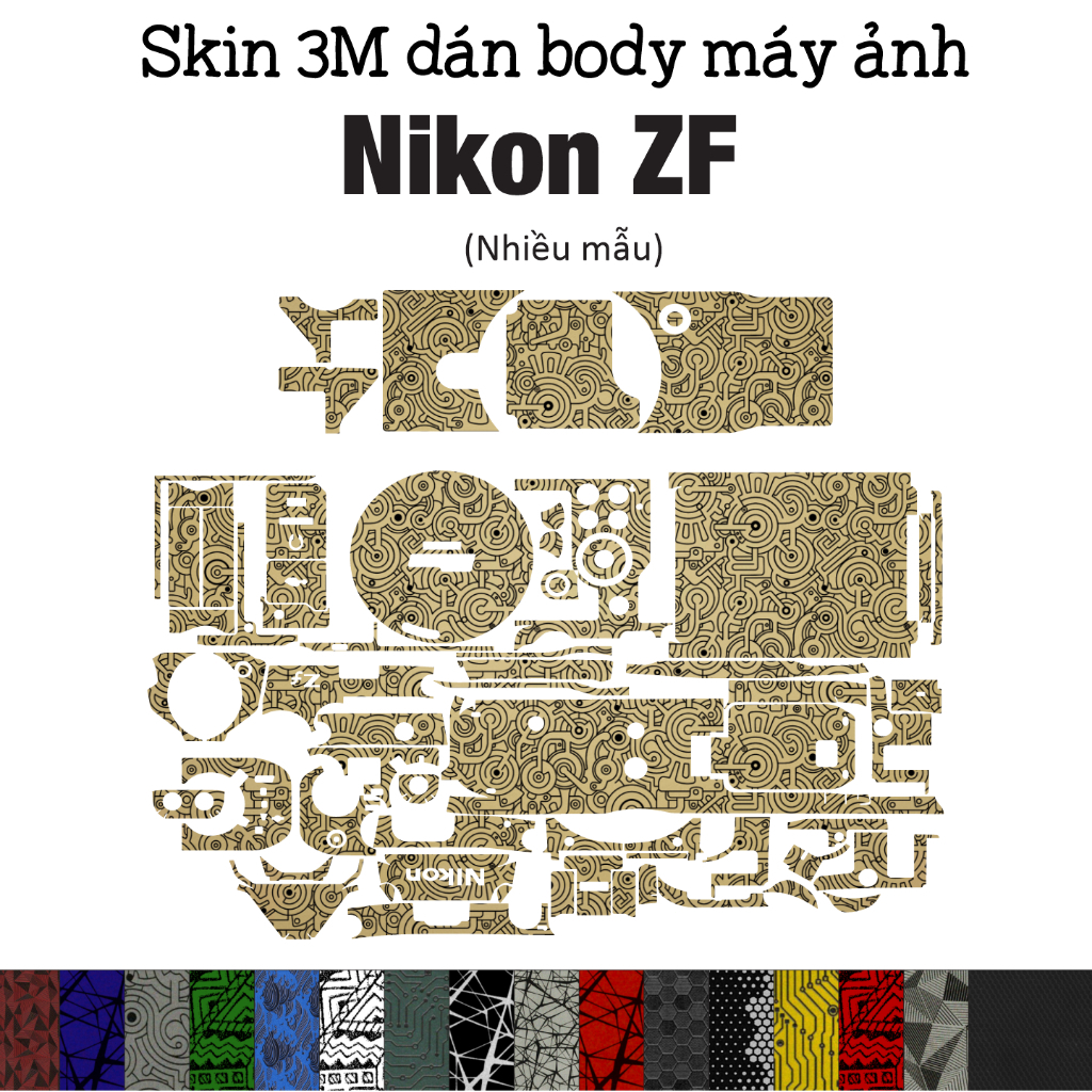 3M Skin สําหรับสติ๊กเกอร์ Nikon ZF [หลายรุ่น] | ฟิล์มกันรอยตัวกล้อง แซฟ กันลื่น