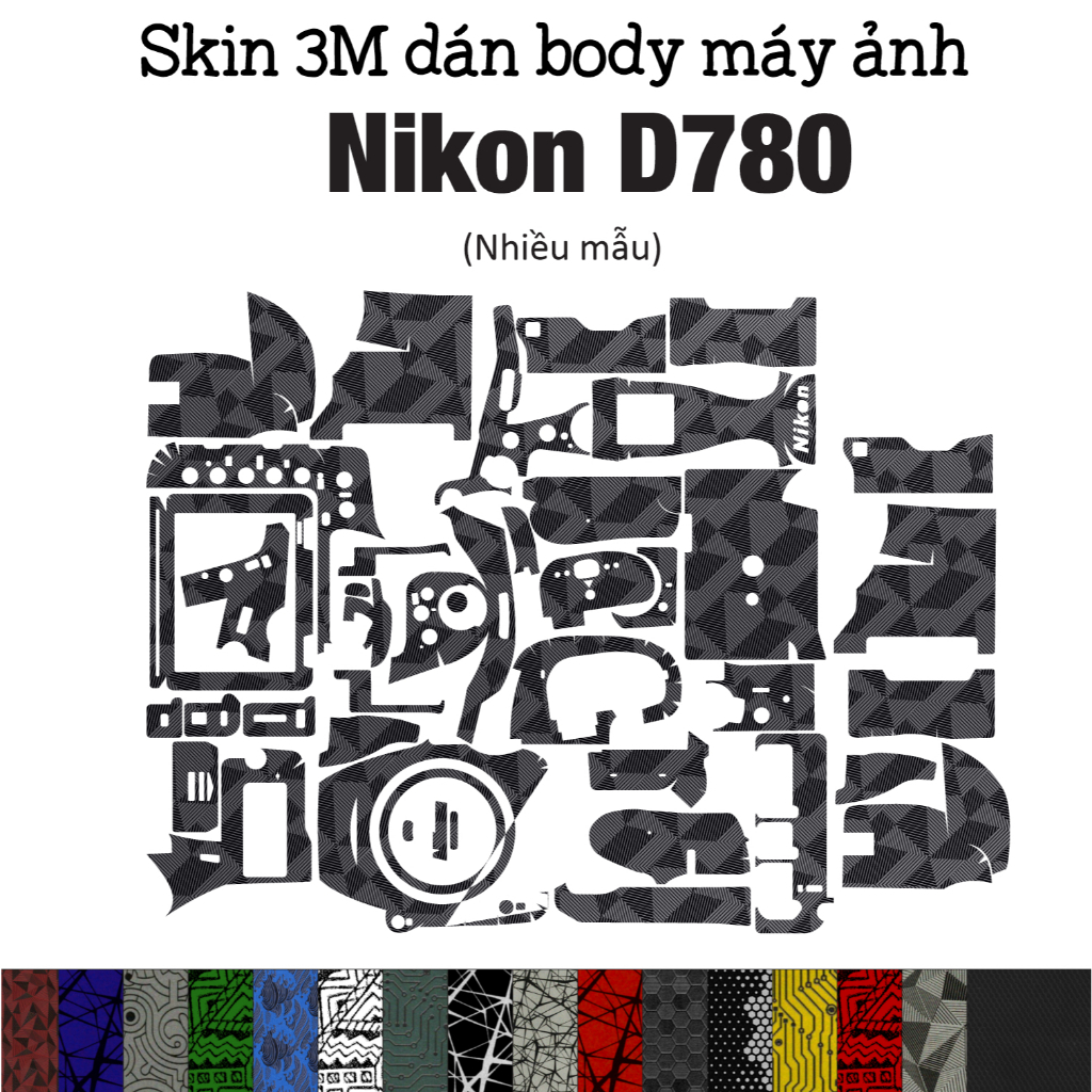สติ๊กเกอร์ผิว 3M สําหรับ Nikon D780 [หลายรุ่น] | ฟิล์มกันรอยสําหรับตัวกล้อง ง780 กันลื่น