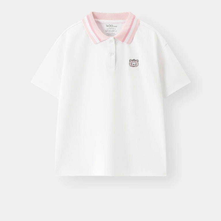 เสื้อยืดคอปกเด็กผู้หญิง GPS26S002R