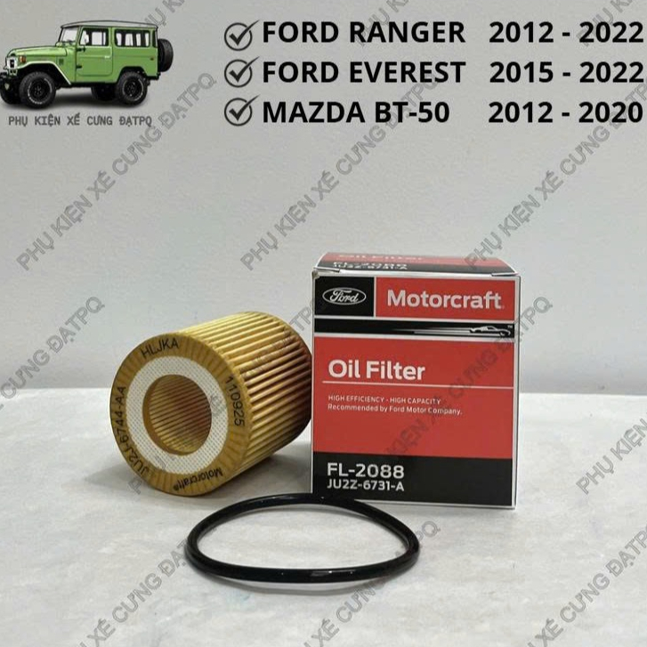 (ขายส่ง) กรองน้ํามันเครื่อง กรองน้ํามันเครื่อง Ford Ranger, Everest, Mazda BT50 รหัส FL-2088 JU2Z-67