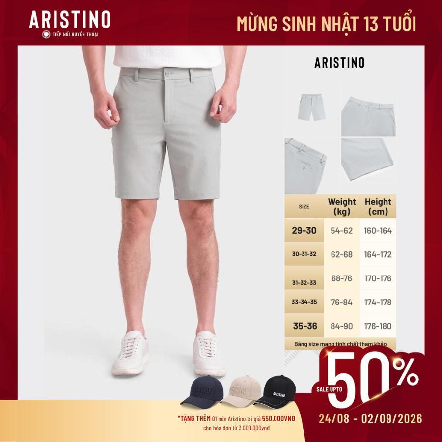 กางเกงขาสั้นผู้ชาย Aristino ASO222SAH2 Regular Straight Shape Soft, Light, Cool Material, Good Elast