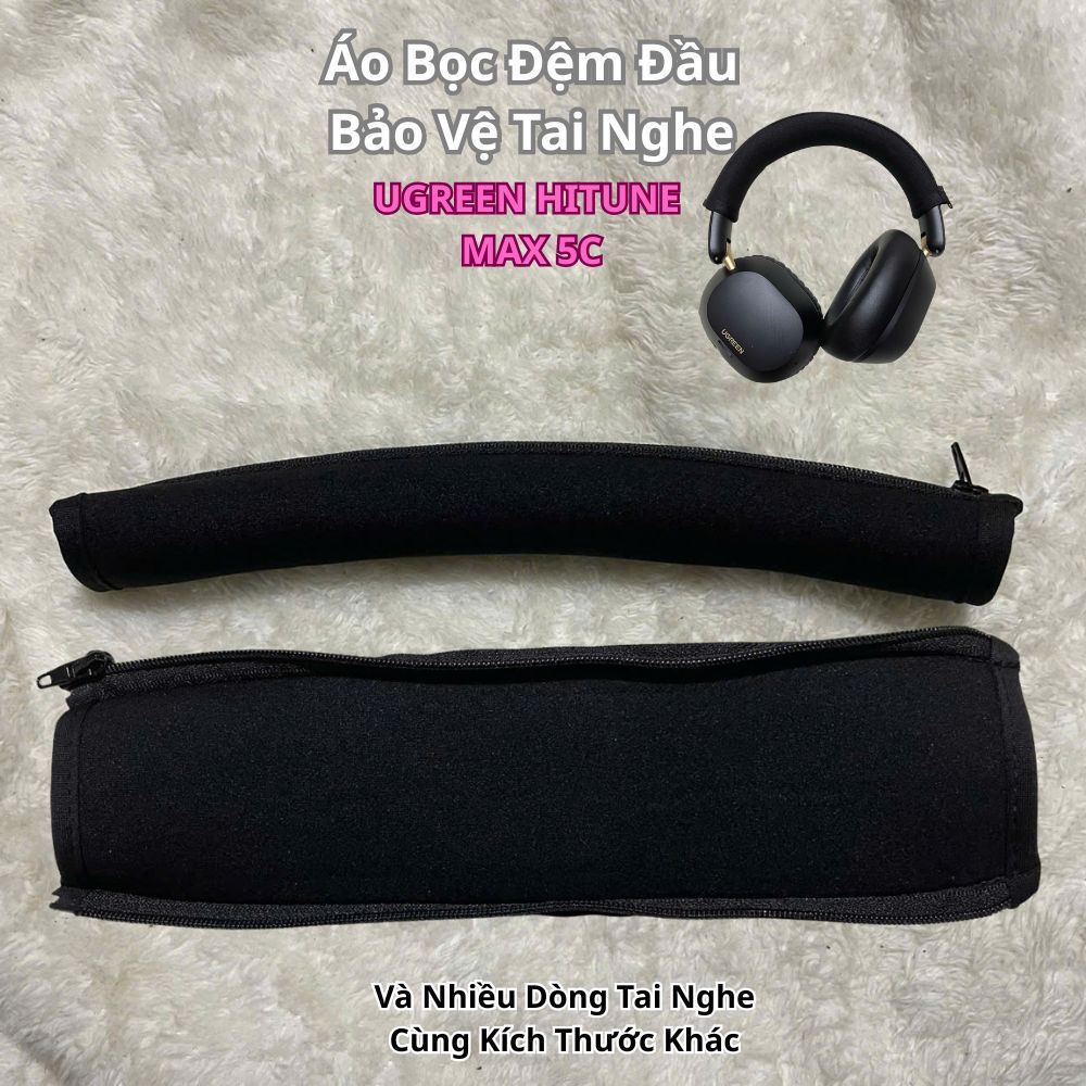 UGREEN HiTune Max 5C แผ่นรองศีรษะหูฟังแบบยืดหยุ่นนุ่ม ซิป 24.5x7 ซม.