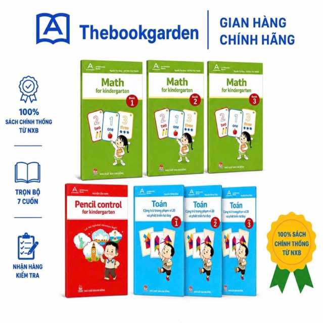 หนังสือ - Archimedes School Thinking MATH Pre-Elementary Set Range 10; 20 สําหรับเด็กเตรียมสอบ CLC