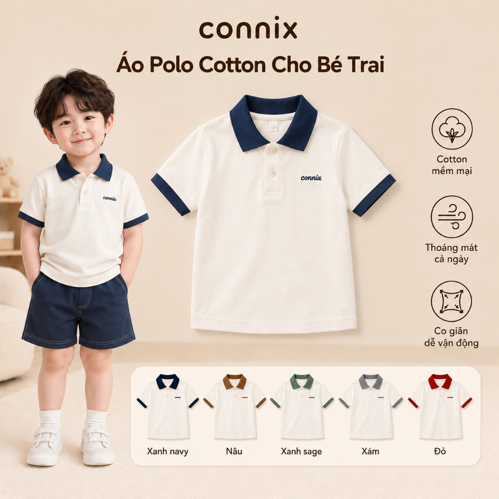 เสื้อยืดและกางเกงขาสั้นเด็ก Random Baby MS015 - CONNIX