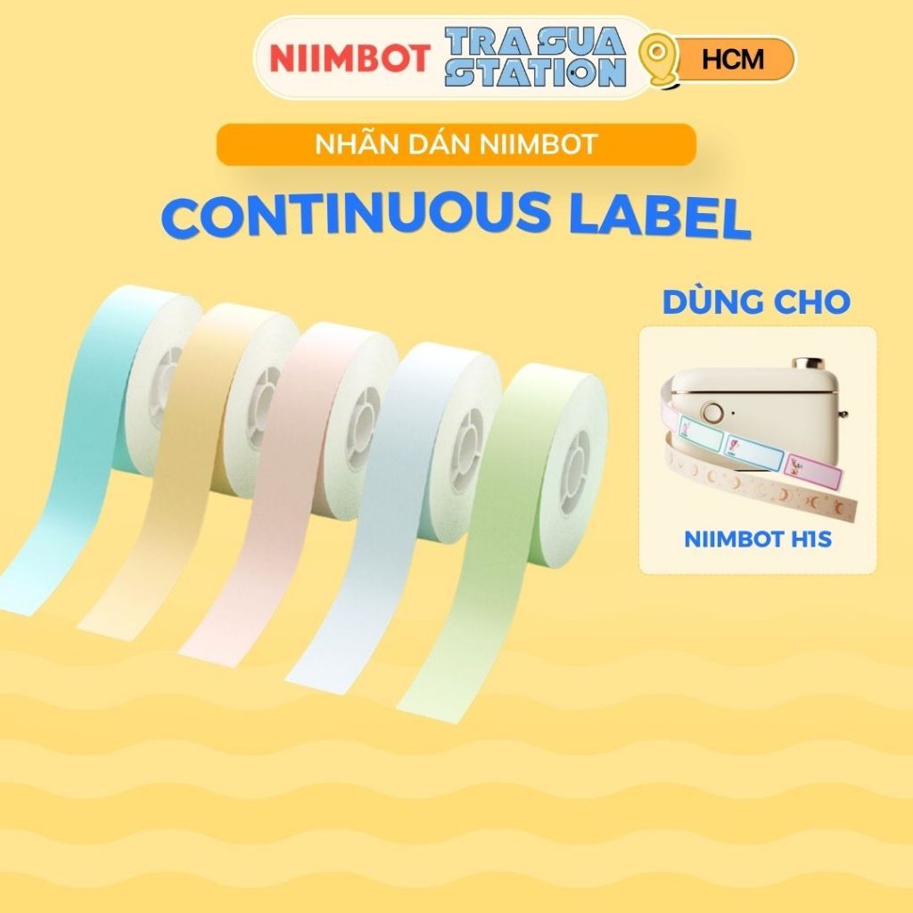 กระดาษฉลากต่อเนื่องสี NIIMBOT สําหรับเครื่องพิมพ์ฉลาก H1S (ต่อเนื่องฉลาก Niimbot)