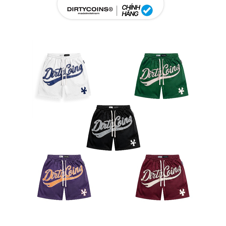 DirtyCoins Dico Script Mesh Shorts