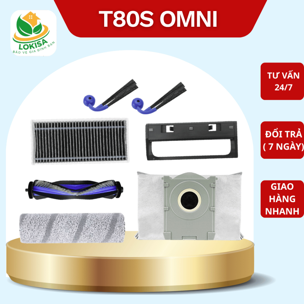 T80s อุปกรณ์เสริมเครื่องดูดฝุ่นหุ่นยนต์ Omni - อุปกรณ์เสริมทดแทนสําหรับเครื่องดูดฝุ่นหุ่นยนต์ Debot 