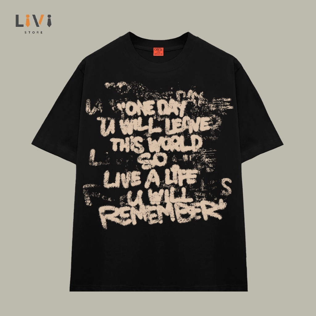 Circle Live A Life Grunge Graphic Premium Cotton Unisex Loose T-Shirt - Livi Store