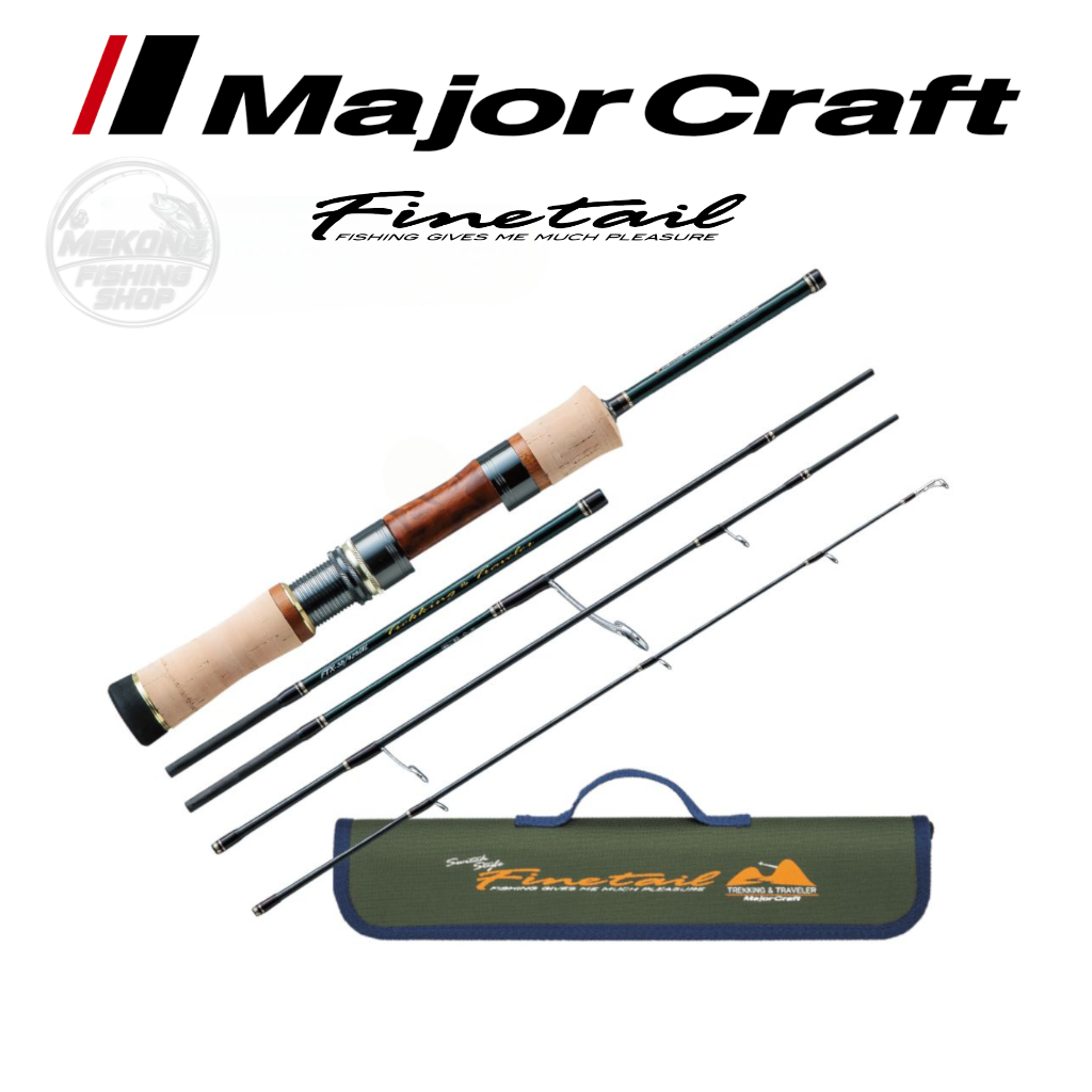TREKKING Major Craft FIETAIL TEKKING คันเบ็ด & TRAVELER GLASS - สายเบ็ดตกปลาสําหรับเดินทาง รุ่นไฟเบอ