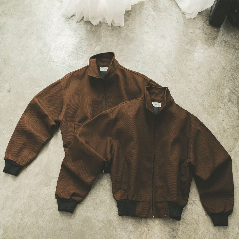 BOMBER JACKET IN CANVAS - RAW CANVAS BOXY BOMBER