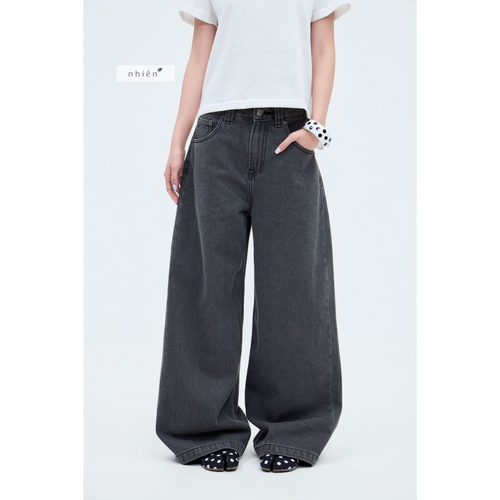 Smokfashe Jeans - กางเกงยีนส์ขากว้างผู้หญิง nhien.official NQJ00004