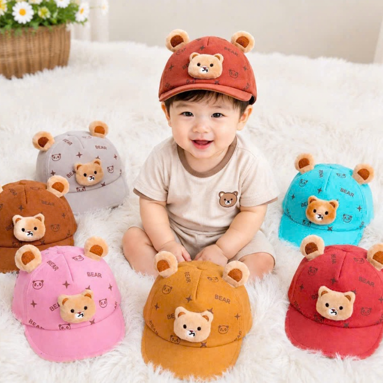 1-2 YEARS OLD BABY BEAR หมวกเบสบอลเด็กสําหรับเด็กหญิงและเด็กชาย