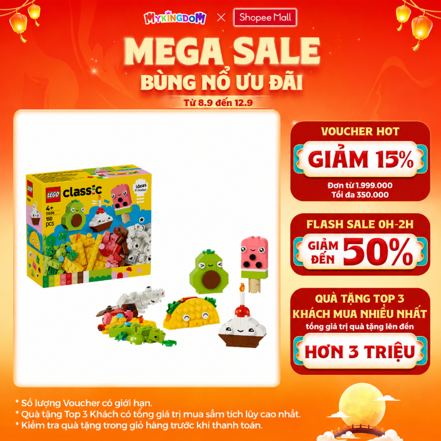 LEGO CLASSIC 11039 Cuisine Theme ของเล่นประกอบอิฐละเอียด (150 ชิ้น)