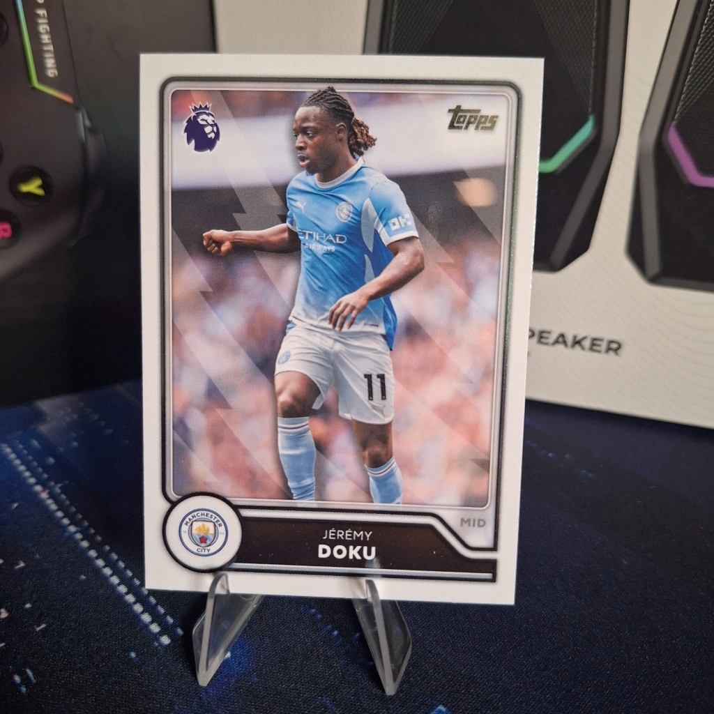 Jeremy Doku Man City การ์ด Topps EPL 2026/2027 ของแท้