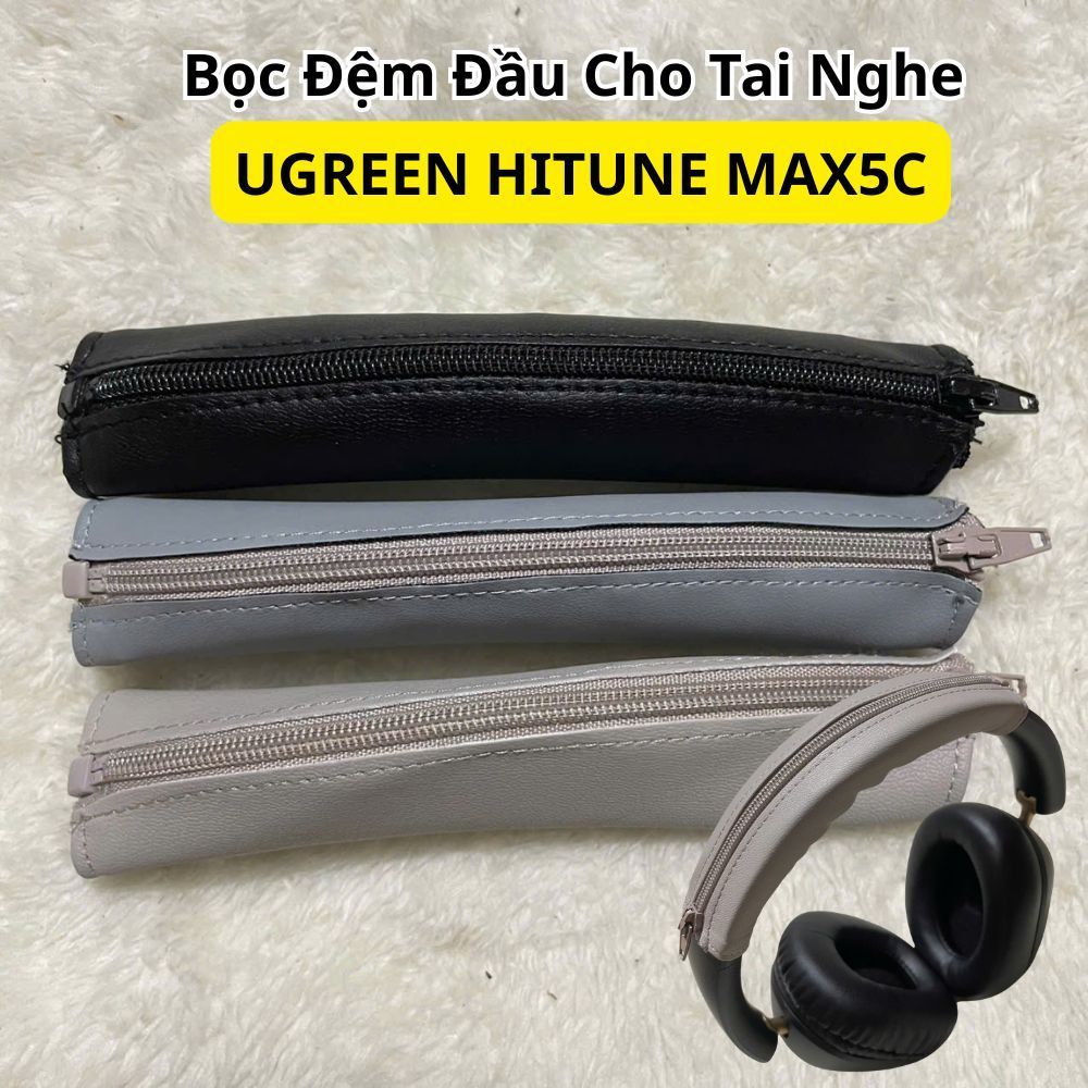 แผ่นรองหัวหูฟังหนัง PU ป้องกันรอยขีดข่วน 14.5x7 ซม. สําหรับ UGREEN HiTune Max5C