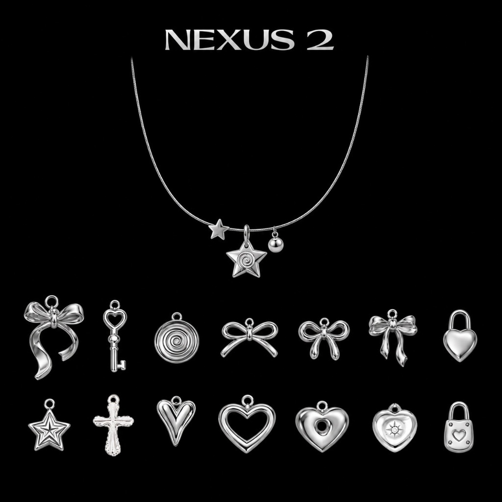 NX2 สร้อยคอสแตนเลสส่วนบุคคลสําหรับทั้งชายและหญิง - คอลเลกชัน NEXUS - Y2k, grunge, punk