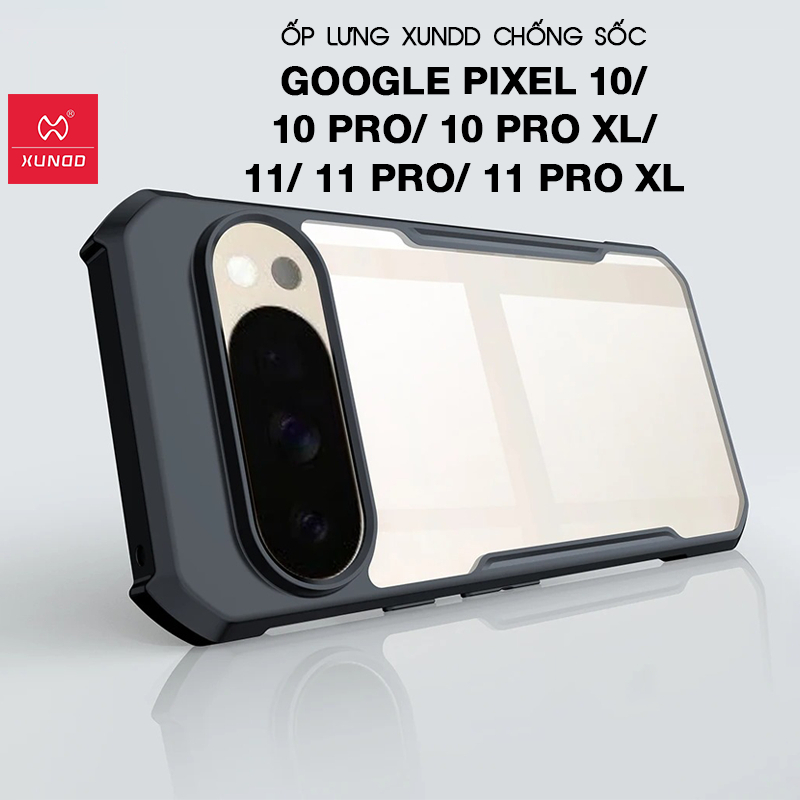 XUNDD Google Pixel 10/ 10 Pro/ 10 Pro XL/ 11/ 11 Pro/ 11 Pro XL Case - กันกระแทก, หลังใส, ขอบ TPU